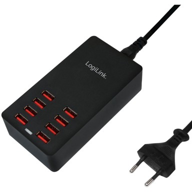 LOGLINK USB adapter-punjač, 8 portova, 44W, 8.8A s zaštitom