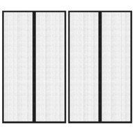 Zastor protiv insekata 200x80 cm, 2 kom s magnetima, crni