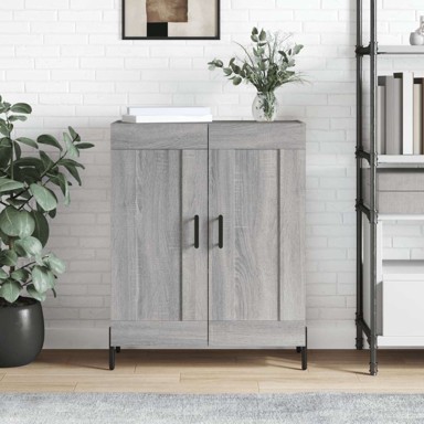 Komoda, 69,5 x 34 x 90 cm, konstruirano drvo, sivi hrast sonoma