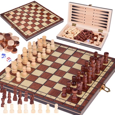 Set društvenih igara 3u1 šah, dame, backgammon