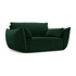 MAZZINI SOFAS Tamno zelena baršunasti fotelja Vanda, 128x110x85 cm