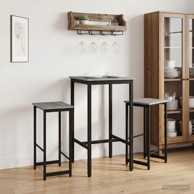 Barska stolica 2 kom 40 x 32 x 74 cm, siva sonoma