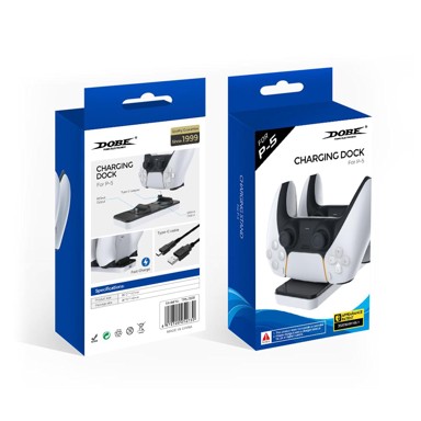 DOBE Punjač Dual Dock TP5-0505 za 2 PS5 kontrolera, USB punjenje
