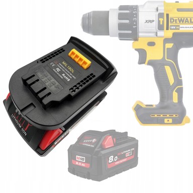ROSFIX Adapter Milwaukee 18 V na Dewalt 18 V