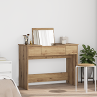 Toaletni stol s ogledalom 100x45x76 cm, obrtnički hrast