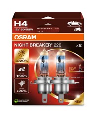 OSRAM Night Breaker 220 12V H4 do 220% više svjetla do 20% bjelije (3700-4050K)