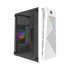 NIKCORP Gaming kućište BELLATRIX PRO Mini Tower, Micro-ATX, RGB osvjetljenje, bijelo, 3 ventilatora