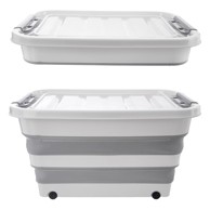 ORION Bijela/siva plastična kutija za pohranu s poklopcem 54x39x28 cm Kemp 