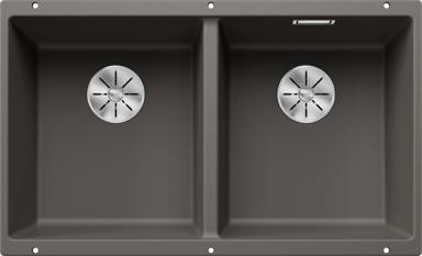 BLANCO Sudoper Subline 350/350-U InFino, Silgranit, vulkan siva