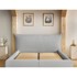 BOBOCHIC PARIS Tapecirani bračni krevet Jade 160x200 cm s prostorom za pohranu s podnicom, svijetlo sivi