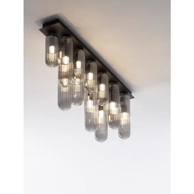 GUSTAVE NOVA LUCE Plafonska  lampa NL9028853, G9, IP20, siva i mat crna