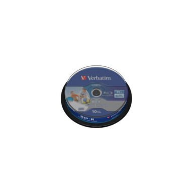 VERBATIM Medij za snimanje BD-R Blu-Ray SL, 6× 25GB, Wide Inkjet Printable spindle, 10 kom