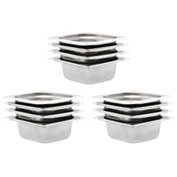Posude Gastronorm GN 1/6 65 mm 12 kom, srebrna