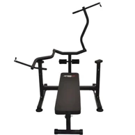 ENERO FIT Multifunkcionalna klupa za vježbanje T-2000 s podesivim nagibom i neovisnim rukama za potisak, nosivost 120 kg, crna