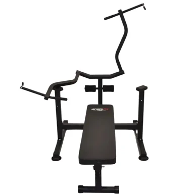 ENERO FIT Multifunkcionalna klupa za vježbanje T-2000 s podesivim nagibom i neovisnim rukama za potisak, nosivost 120 kg, crna