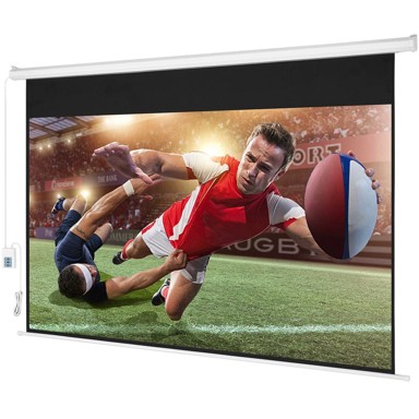 VEVOR Motorni projektorski ekran 2465x80x1620 mm bijeli
