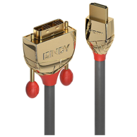 LINDY HDMI/DVI-D video prilagodnik 36199, 15 m, zlatni