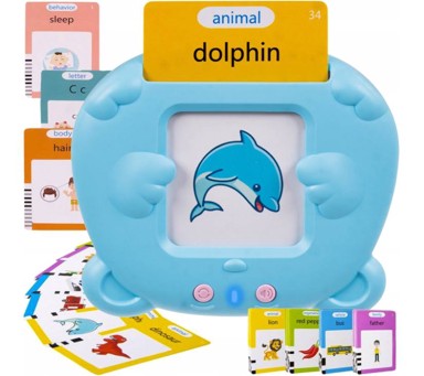 KRUZZEL Čitač kartica za učenje engleskog, plavi