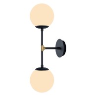 SQUID LIGHTING Crna zidna lampa Kruva, dužine 58 cm