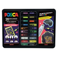 POSCA Markeri u metalnoj kutiji, 20 kom.