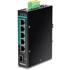 TRENDNET Industrijski mrežni preklopnik TI-PG541i, upravljani L2+, 5 x Gigabit + 1 x SFP, PoE, DIN, crni