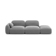 INTERIEURS 86 Svijetlo siva baršunasta sofa (s lijevim kutom) Audrey, 295x90x70,05 cm