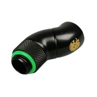 BITSPOWER Adapter 90°, G1/4 inča muški na G1/4 inča ženski, 2x rotirajući, mat crni