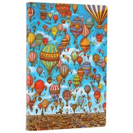PAPERBLANKS Notes FB9912-3, s gumicom, Flexis, Mini, crte, 9 x 14 cm, 104 lista, Balloon Festival
