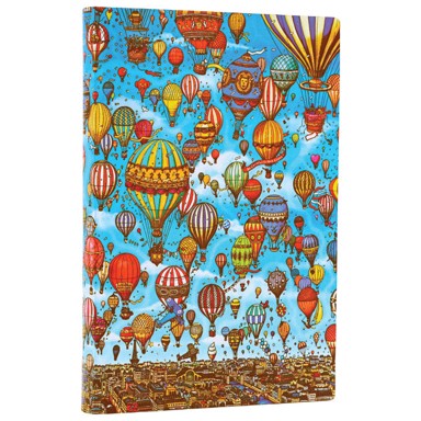 PAPERBLANKS Notes FB9912-3, s gumicom, Flexis, Mini, crte, 9 x 14 cm, 104 lista, Balloon Festival