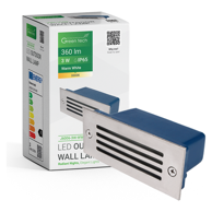 GREEN TECH LED ugradna fasadna svjetiljka J6006-3W-Ww 3 W 360 lm IP65, siva