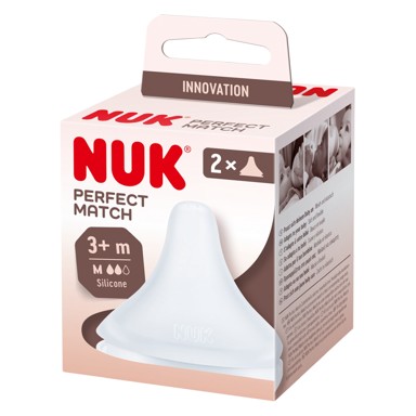 NUK Sisač silikon Perfect Match 3m+, 2 kom, više boja