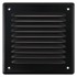 Metalna ventilacijska rešetka na vijke 14 x 14 cm za kamin i dimnjak, crna