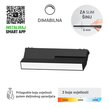 GREEN TECH LED magnetna svjetiljka MG03-12W-3CCT, 12 W, 3CCT