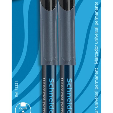 SCHNEIDER Flomaster OHP 222 F, crni blister, 2x