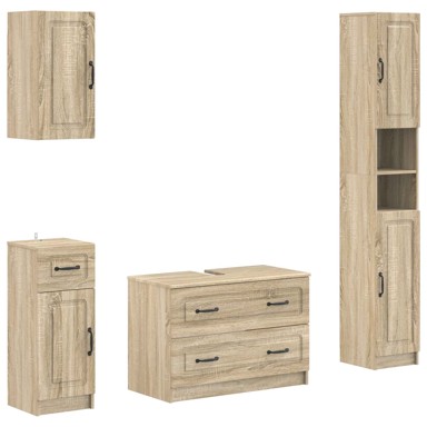 Set kupaonskih ormara Utrecht 4-dijelni, hrast sonoma