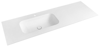 SAPHO TREOS Umivaonik, 146,6x51,3 cm, lijeva izvedba, Rockstone, bijela mat