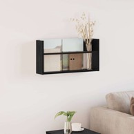 Polica za časopise 60 x 12 x 30 cm, konstruirano drvo, crni hrast