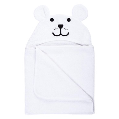 BUBABA BY FREEON Ručnik s kapuljačom Medo, 110x75cm, bijela