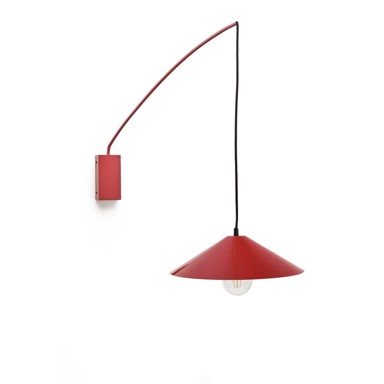 KAVE HOME Crvena zidna lampa ø 35 cm Kally