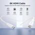 UNITEK HDMI 2.1 8K HDR kabel 3 m, bijeli