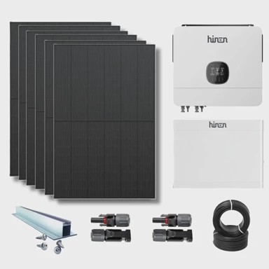 Solarni set za vikendice 5kWh, inverter 48V + LiFePO4 5kWh + 6×440W (2640W)