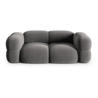 COSMOPOLITAN DESIGN Siva baršunasti sofa 210 cm Loretto, 210x100x68 cm