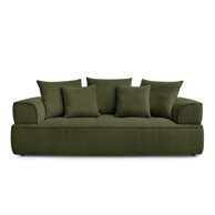 BOBOCHIC PARIS Zelena sofa od šenila 237 cm Whesley, 237x104x90 cm