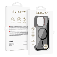 LIAVEC Maskica za iPhone 15 Pro, Hybrid Smoke Magsafe