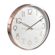 Zidni sat, rose gold, bijeli
