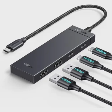 UGREEN USB-C hub, 10Gbps, 2x USB-C 3.2, 2x USB 3.2