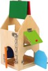 Dječja kućica s U-bravom i cilindričnom bravom, drvena