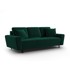 COSMOPOLITAN DESIGN Zelena baršunasti sklopiva/s prostorom za odlaganje sofa 235 cm Kyoto, 235x100x88 cm