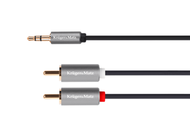 SLOMART Kabel 3,5 mm stereo na 2× RCA, 1,8 m