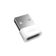 PURO Adapter USB-C na USB-A, bijeli